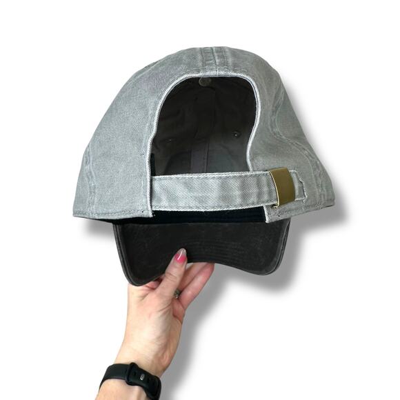 Hats Amore LLC NWOT Hold On Let Me Overthink This Gray Adjustable Baseball Hat - Picture 5 of 7